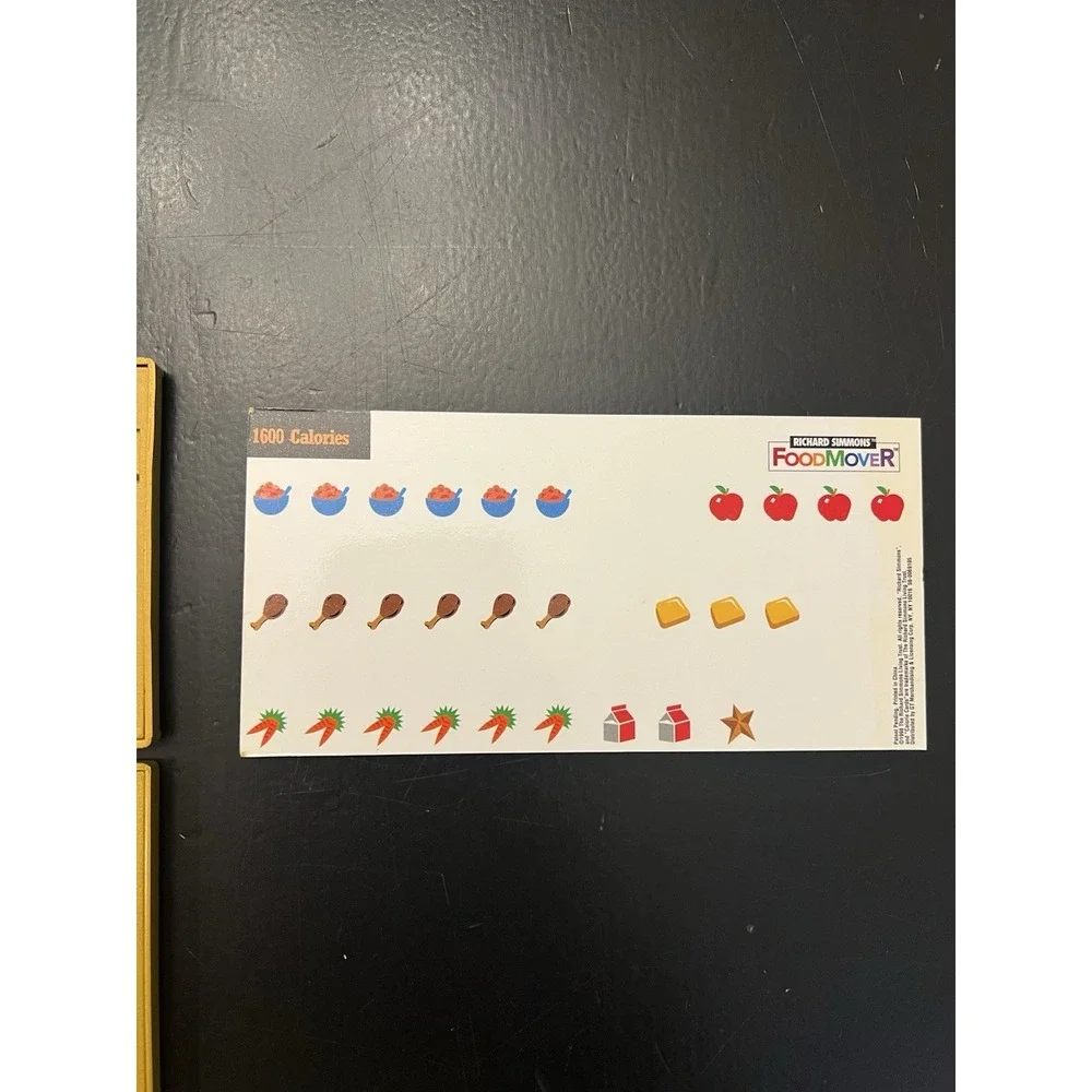 Richard Simmons Food Mover Gold 1400 & 1600 Calories 1998 Vintage‎ Food Tracker